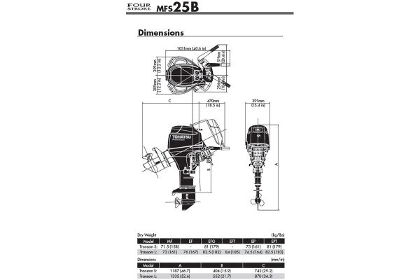 Tohatsu MFS 25 pk fourstroke | Buitenboordmotor